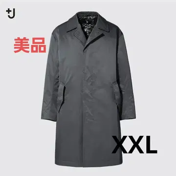 유니클로 J 패디드 오버사이즈 스텐카라 코트 XXL 그레이 발수