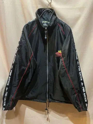 PNB NATION 나일론 자켓 블랙