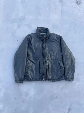 80s Eddie Bauer 가죽 다운 자켓 에디 바우어