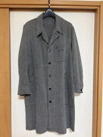 40s 블랙 샴브레이 아틀리에 코트