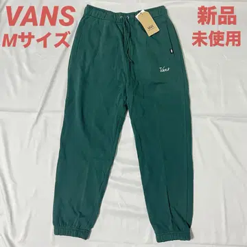 Vans 그린 조거 팬츠 스웨트 팬츠 그린 로고 코튼