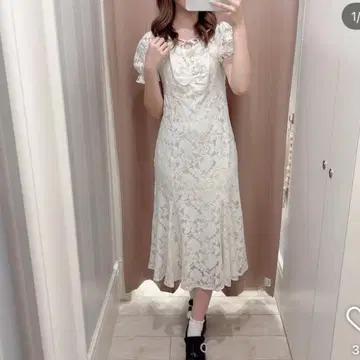 evelyn 레이스 머메이드 op 화이트