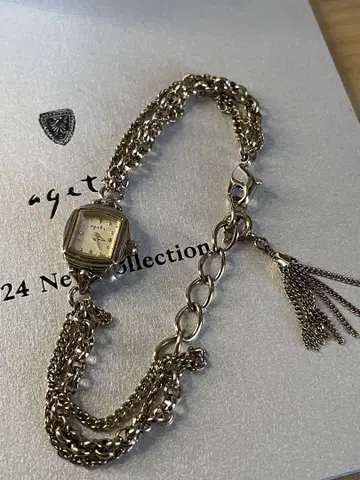 agete 쿼츠 주얼리 워치 팔찌 시계 가동 중