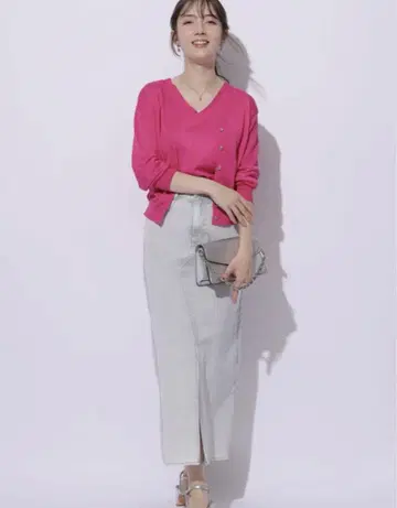 아푸와이저 리셰 슬릿 데님 스커트