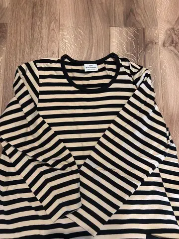 marimekko 스트라이프 7부 소매 원피스