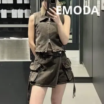 [새상품급] EMODA 카고 랩 숏팬츠