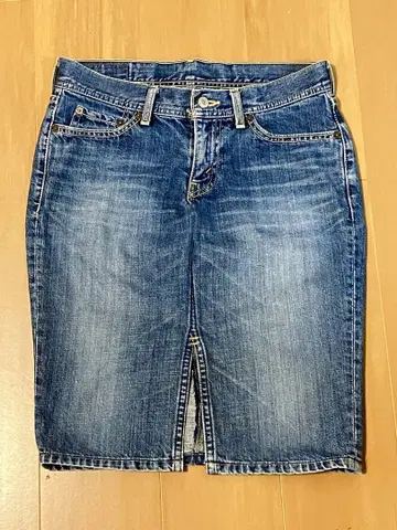 Levi's 데님 타이트 스커트 슬릿 포함 구제 리메이크 핸드메이드