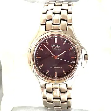 새상품급 엑시드 EUROS 남성용 티타늄 블랙 다이얼 쿼츠 작동