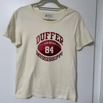 DUFFER 풋볼 T셔츠 크림색