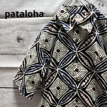 pataloha 알로하 셔츠 올 패턴 셔츠 반팔 셔츠 XXS