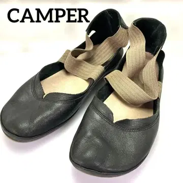 CAMPER 라이트 니나 플랫 펌프스 스트랩 천연 가죽 사이즈 39