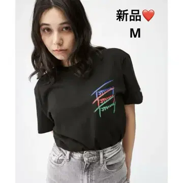 새상품 M 사이즈 타미힐피거 레귤러 트위스티드 시그니처 T셔츠