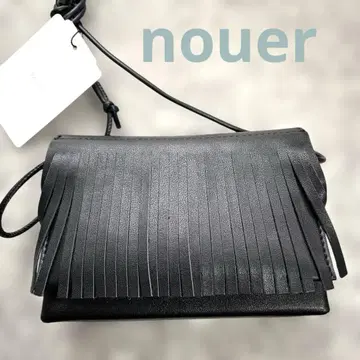 nouer 소가죽 프린지 숄더백