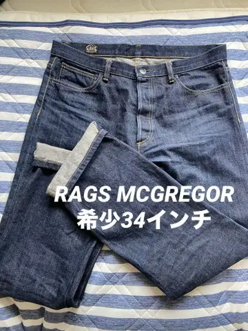 레어 RAGS MCGREGOR 데님 다크 네이비 34인치