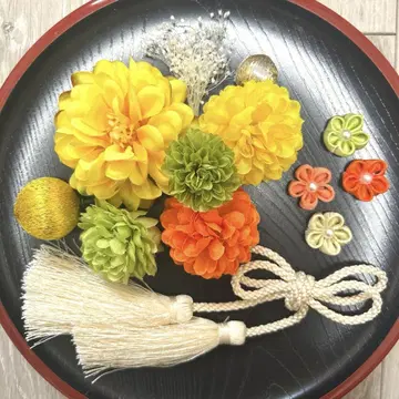 성인식 일본 의류 후리소데 시치고산 머리 장식 세트