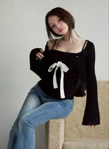 andmary Emma knit flare cardigan set