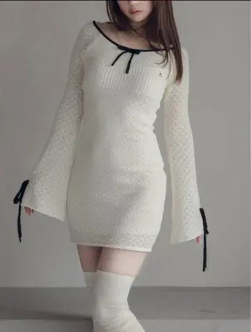 ANDMARY Lily 크로셰 미니 드레스