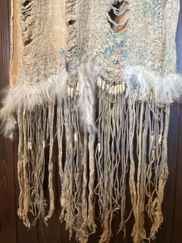 가격 인하 Share spirit 가죽 프린지 부착 대형 스톨