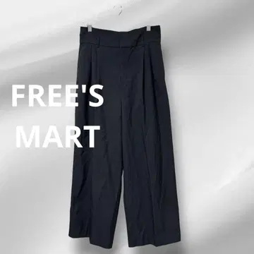 인기! FREE'S MART 와이드 팬츠 블랙 럭셔리 디자인 센터 프레스