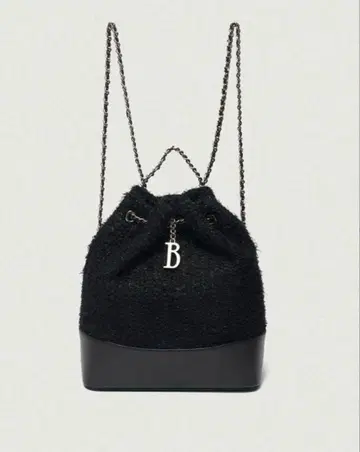 The barnnet 트위드 체인 백 블랙