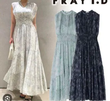 FRAY I.D 라인 아트 셔링 원피스 사이즈 1