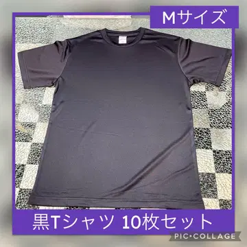 T셔츠 10장 세트 블랙 반팔 이너 스포츠 홈웨어 의류 M