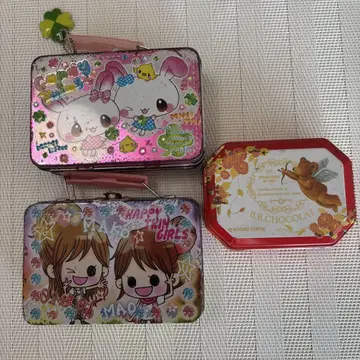 헤이세이 레트로 헤이세이 여아 트렁크 캔 캔 케이스 3개 세트