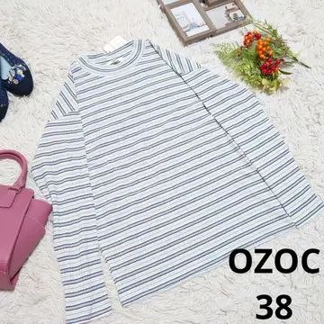 컨디션 최상 OZOC 티셔츠 ( M ) 보더/체형 커버/월드