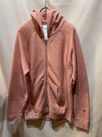 Champion 라이트 핑크 집업 후드 맨투맨 리버스 위브