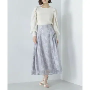 미사용 NBB 내추럴 뷰티 베이직/오팔 프린트 플레어 스커트