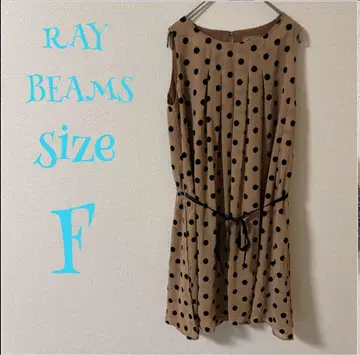 RAY BEAMS 도트 무늬 슬리브리스 원피스 F 사이즈