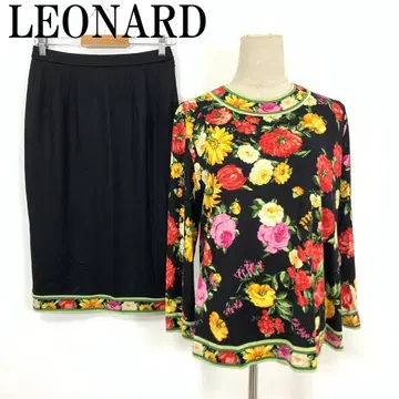 LA7983 LEONARD 레오나르 실크 스커트 셋업 블랙 L