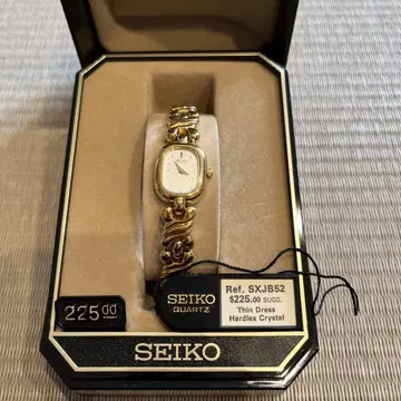 SEIKO 여성용 손목시계 골드 박스형