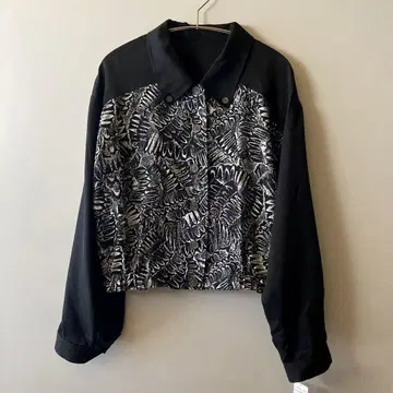vintage 모노톤 숏 블루종 80s 90s