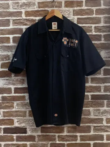 Dickies / 디키즈 워크 셔츠 반팔 프린트 L