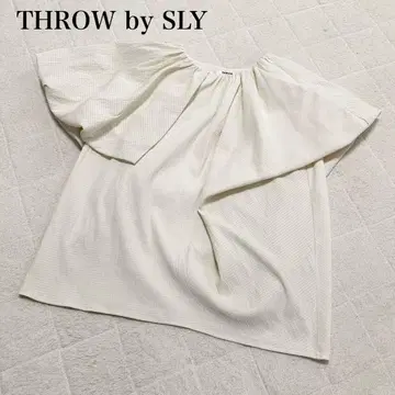 [ 새상품급 ] throw THROW 드레이프 링크 블라우스 화이트