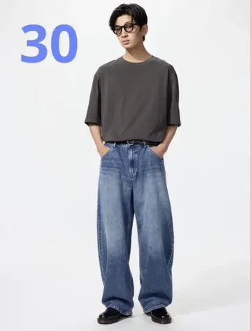 유니클로 UNIQLO 배기 커브 청바지 30