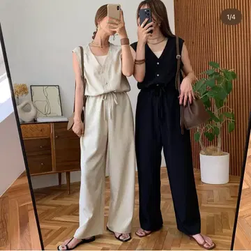 미사용 새상품 BLATE 슬림 루즈핏 올인원