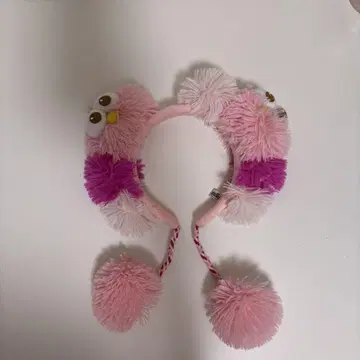 캐릭터 머리띠 폼폼 포함 핑크