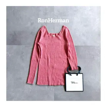 [ 얇은 소재 니트 ] RonHerman 스퀘어넥 총 리브 코튼 100%