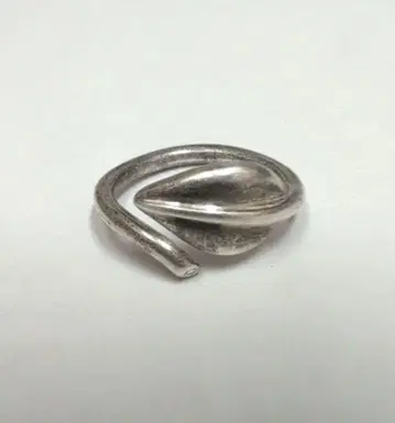 실버 잎 모양 반지