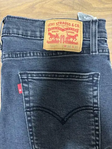 LEVI 510 다크 그레이 W34 L32 데님