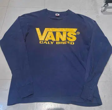 80s 90s vans 긴팔 티셔츠 빈티지 네이비 페이드