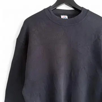 90s 빈티지 JERZEES Heavy 무지 맨투맨 블랙 J08