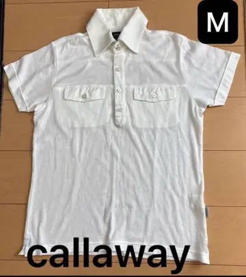 callaway 골프 피케 셔츠 M 화이트 화이트 캘러웨이