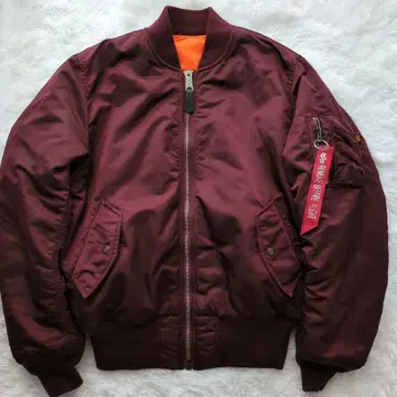 새상품급 알파인더스트리 MA-1 플라이트 자켓 보르도 90S
