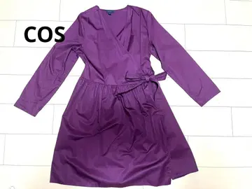 COS 보라색 랩 원피스 퍼플 포켓 있음