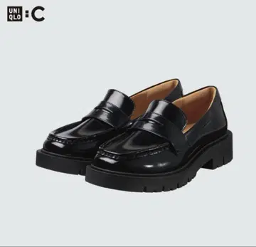 23.5cm UNIQLO C 네이비 필터치 로퍼 BLACK 새상품급