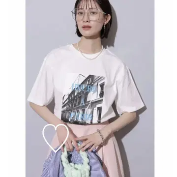 [ 택 포함 새상품 ] Arpege story 컬러 로고 사진 T셔츠