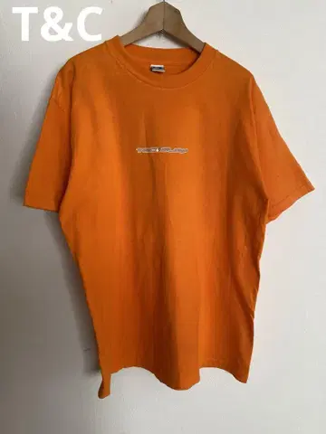T&C 타운앤컨트리 티셔츠 오렌지 made in USA